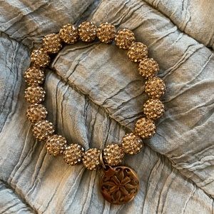 Rustic Cuff Emerson Gold Beaded Bracelet